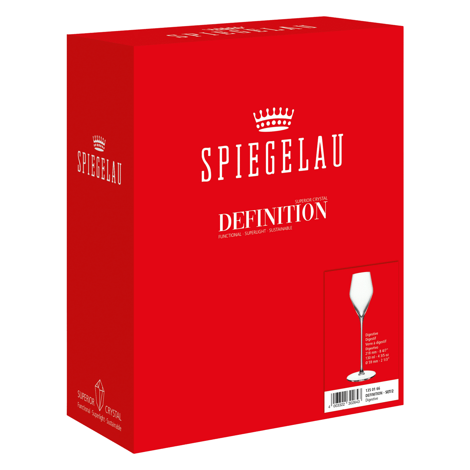 Spiegelau Definition Likeurglas 13,6 Cl - 6 Stuks - Glazen.nl