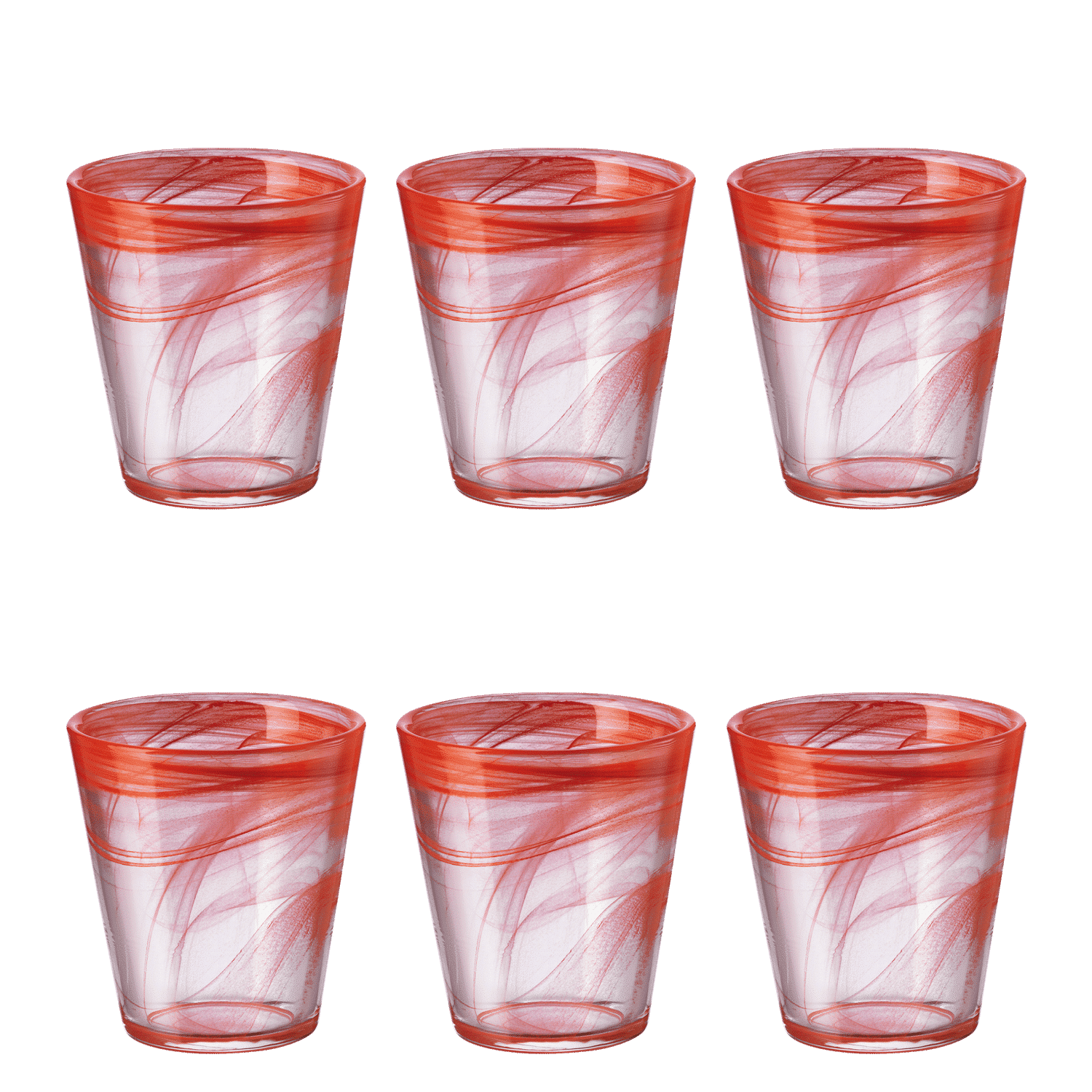 Bormioli Rocco Capri Tumbler 37 Cl Rood - 6 Stuks - Glazen.nl