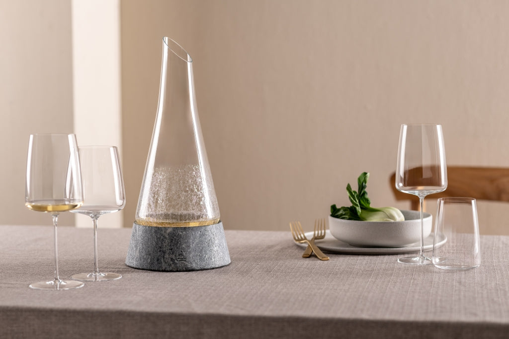 Zwiesel Glas Symbiosis carafe à décanter 75 Cl avec pied en pierre