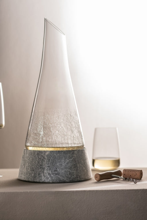 Zwiesel Glas Symbiosis carafe à décanter 75 Cl avec pied en pierre