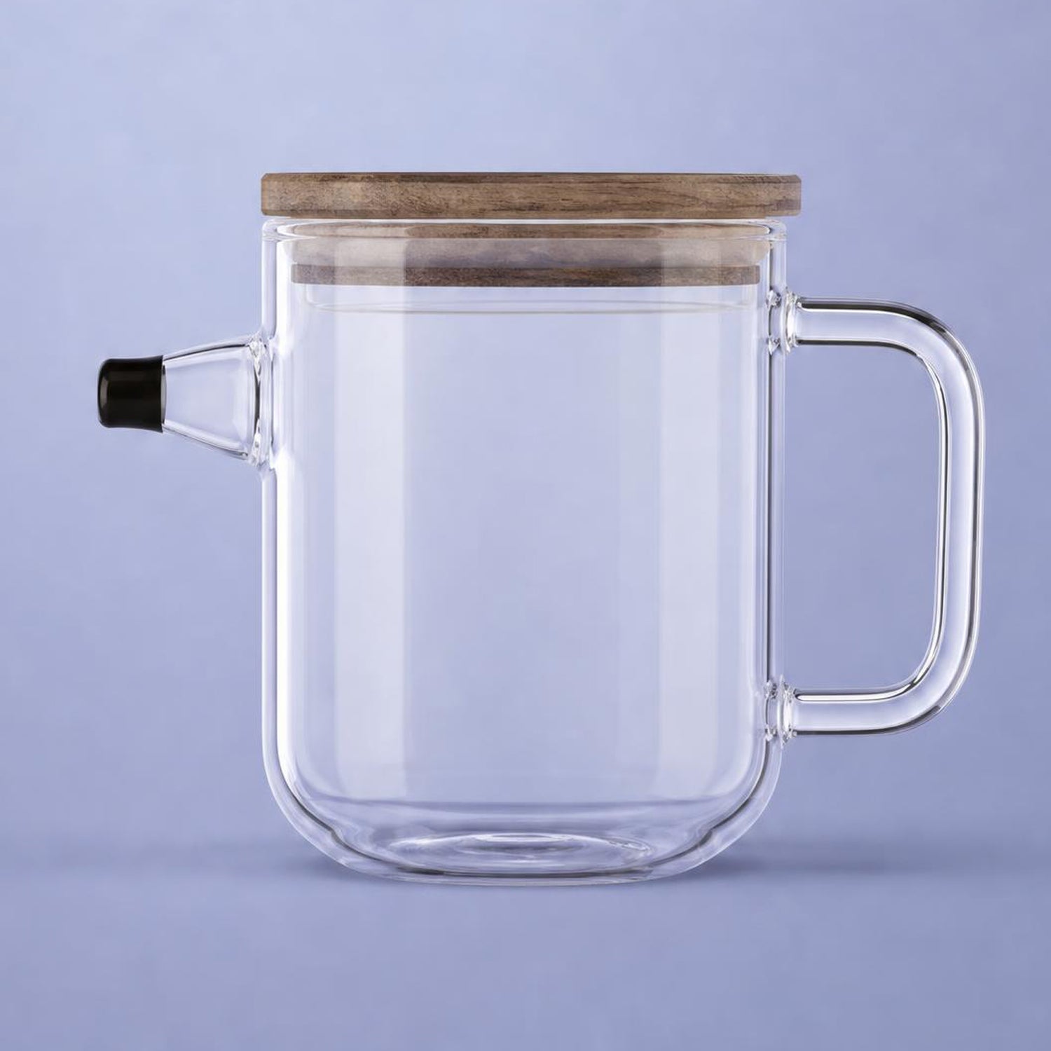 Luigi Bormioli Thermic Glass Theepot 1L Anti - Drip Met Bamboe Deksel - Glazen.nl