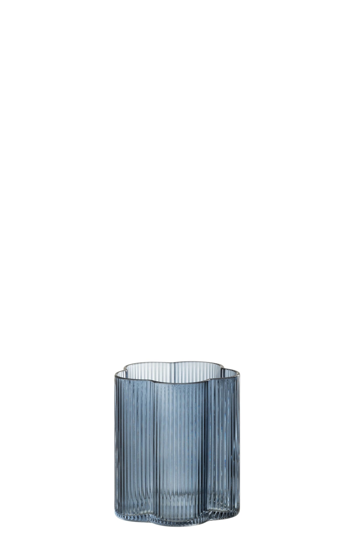 J-Line Verre à eau Fiore bleu foncé