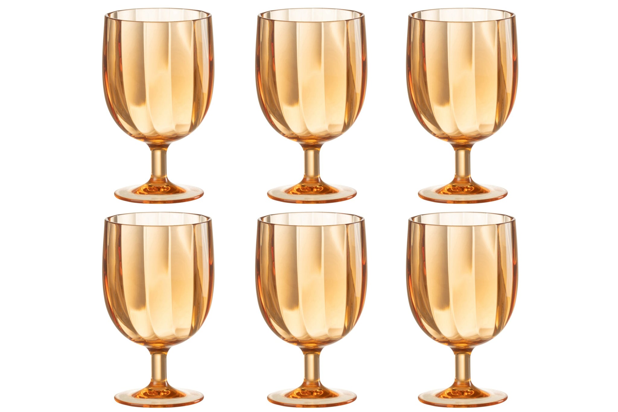 J-Line Verre à vin incassable orange - 6 pièces
