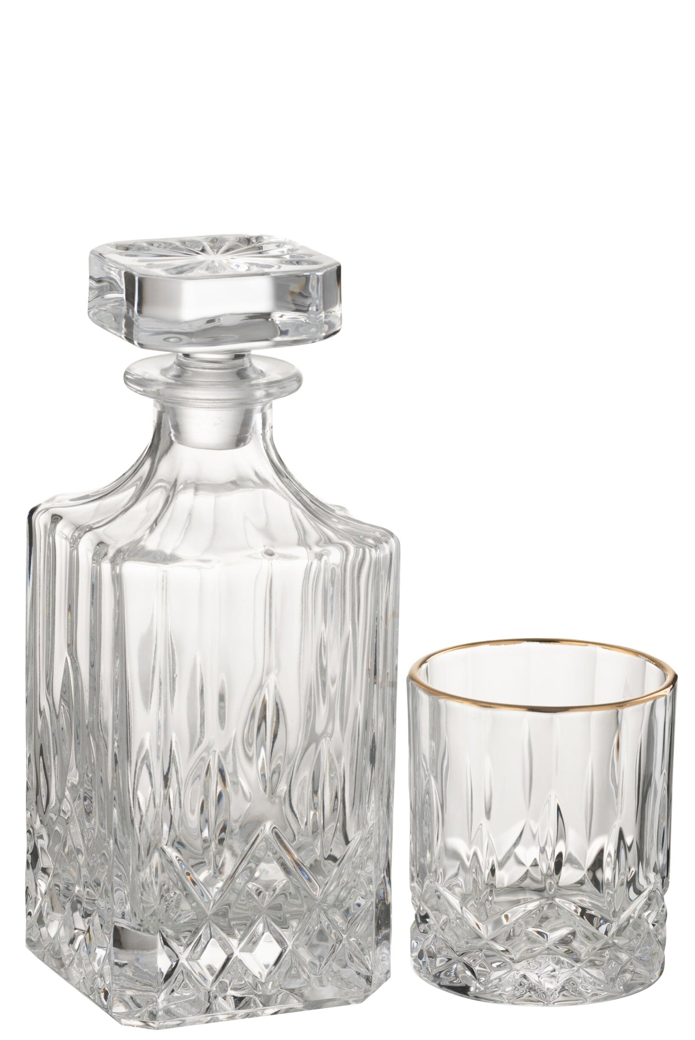 J-Line Franco Verre à eau doré/transparent