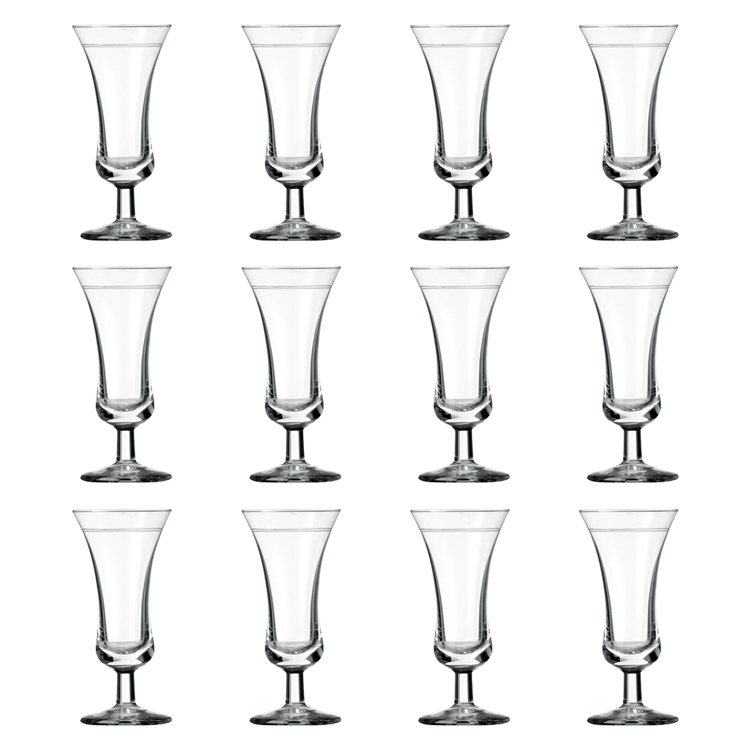 Royal Leerdam Intermezzo Borrelglas 3,5 Cl Met Maatstreep Tuba - 12 Stuks - Glazen.nl