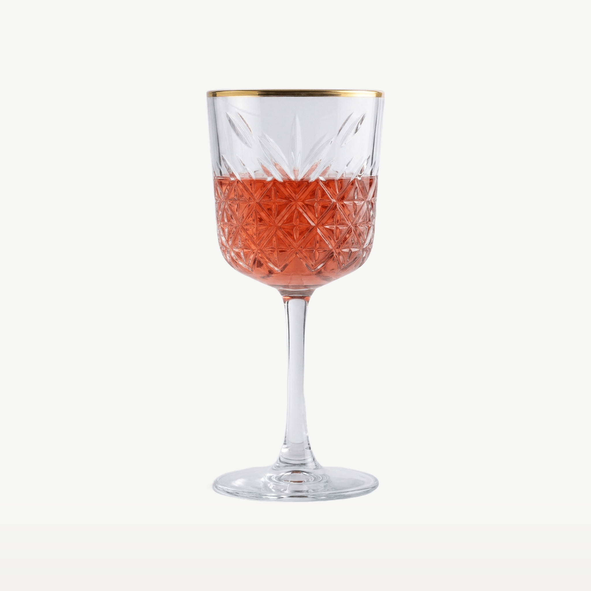 Pasabahce Timeless Wijnglas 33 Gouden Rand - 4 Stuks - Glazen.nl