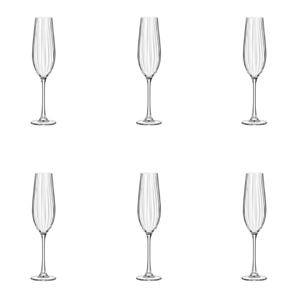 Nuform Optic Champagneflûte 26 Cl - 6 Stuks - Glazen.nl