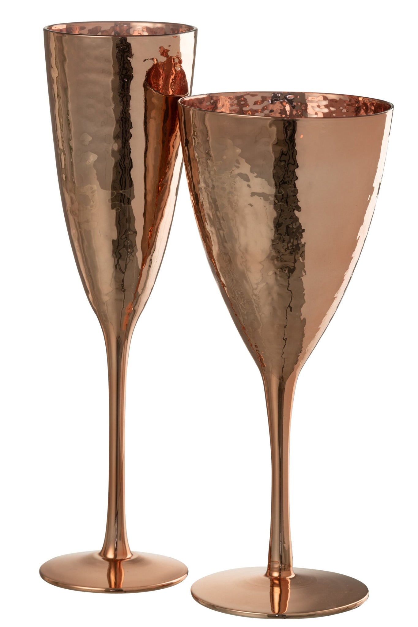J-Line Flûte à champagne miroir cuivrée