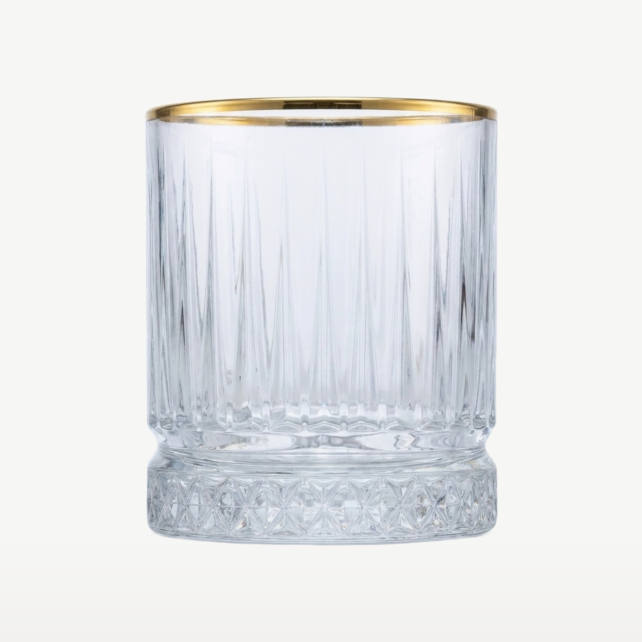 Pasabahce Elysia Tumbler 21 Cl Gouden Rand - 4 Stuks - Glazen.nl