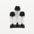 Bar Professional Glazenborstel Set 3-Delig met Voet 18x25 cm