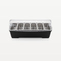 Bar Professional Bac à garnitures en plastique noir à 6 compartiments