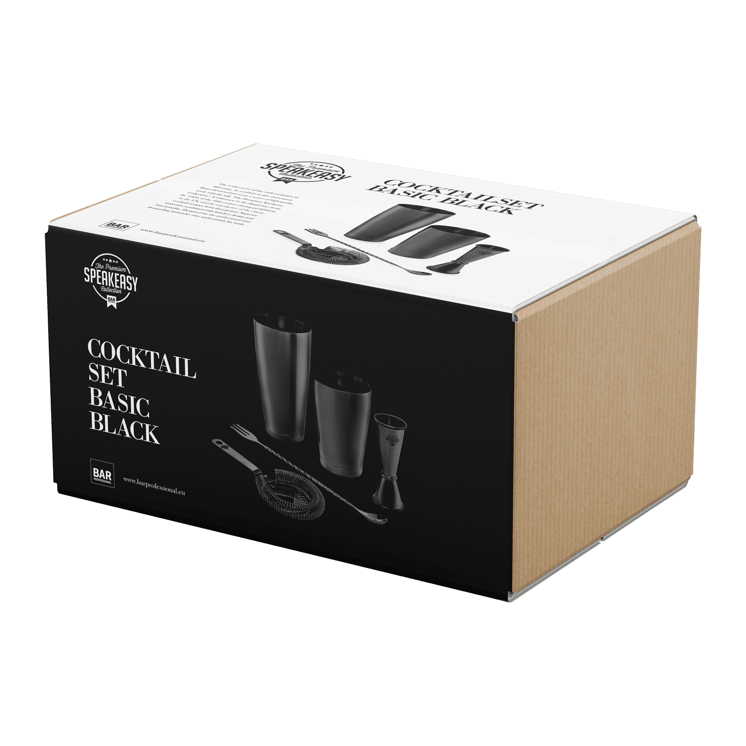 Speakeasy Cocktail Set Zwart - 4 - Delig - Glazen.nl