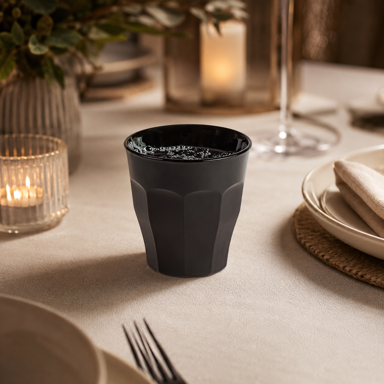 Duralex Picardie Tumbler 25 Cl Zwart - 6 Stuks