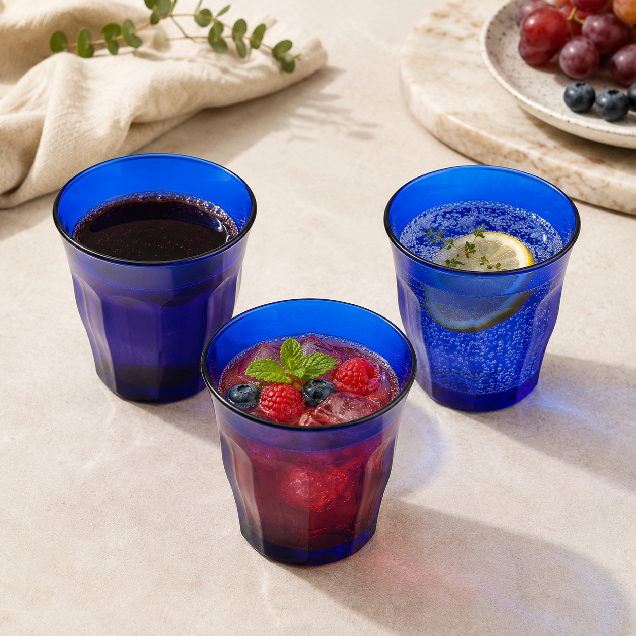 Duralex Picardie Tumbler 25 Cl Blauw - 6 Stuks