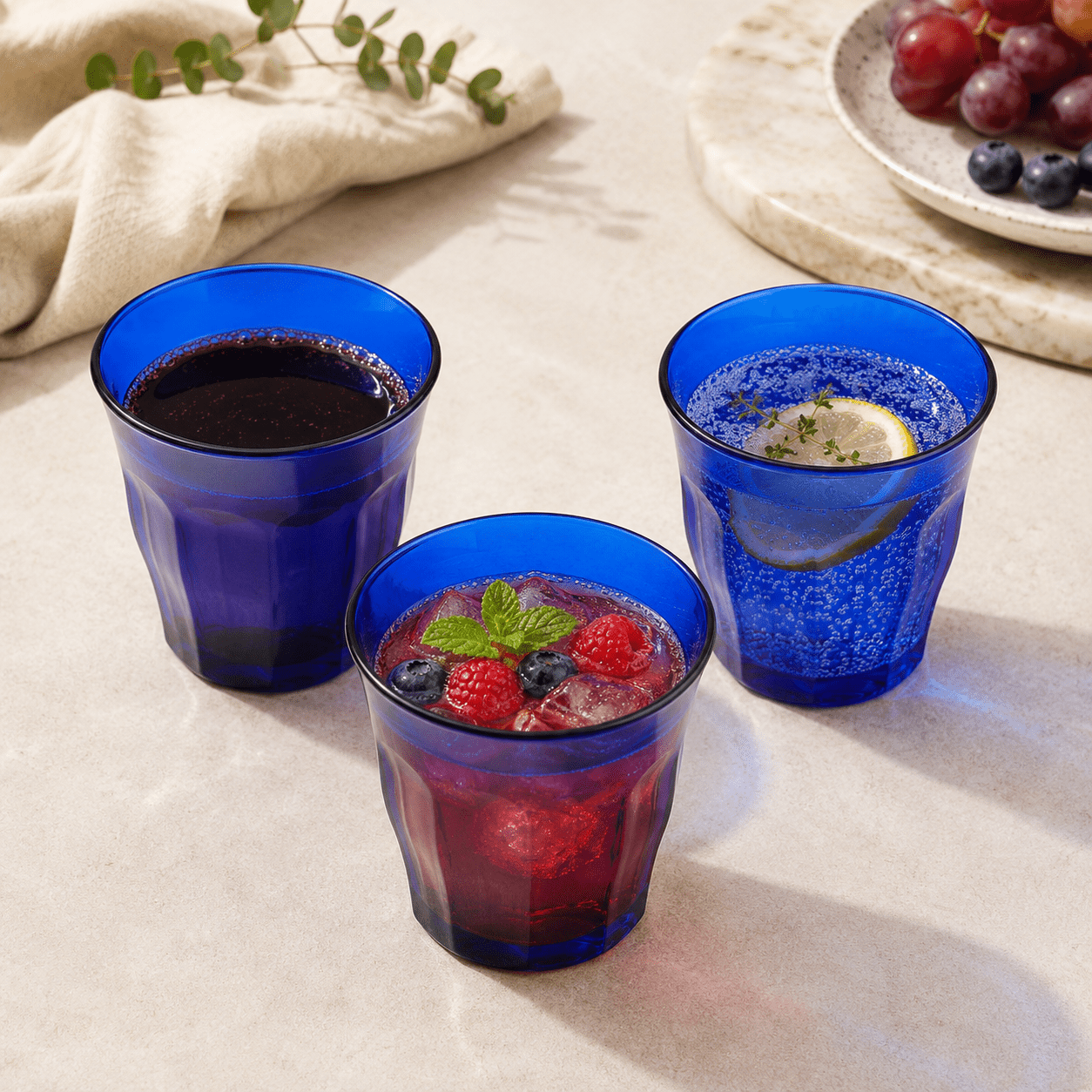 Duralex Picardie Tumbler 25 Cl Blauw - 6 Stuks - Glazen.nl