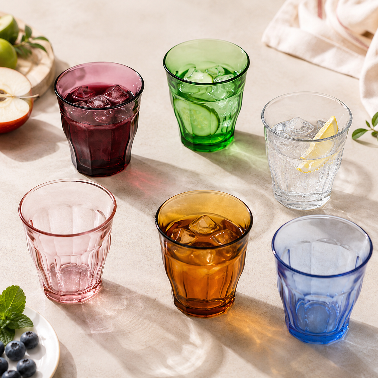 Duralex Picardie Tumbler 25 Cl Assorti - 6 Stuks
