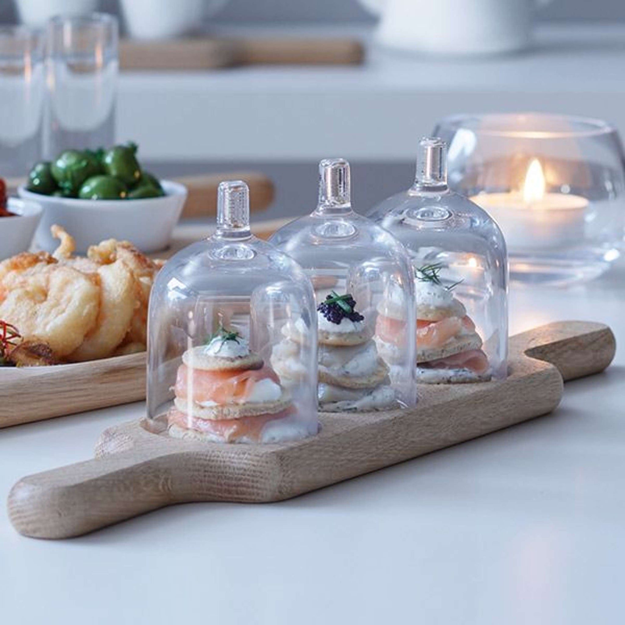 L.S.A. set de vodka Paddle avec planche de service assortie - 12 pièces