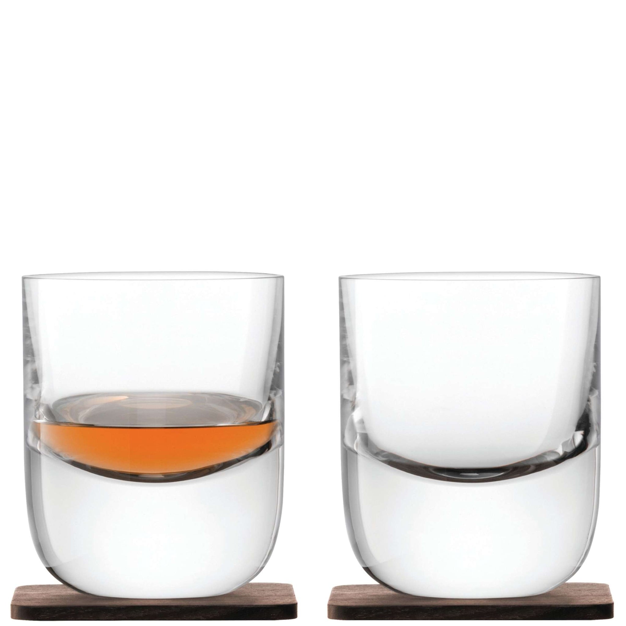 L.S.A. Verre tumbler Whisky 27 Cl avec dessous-de-verre - 2 pièces