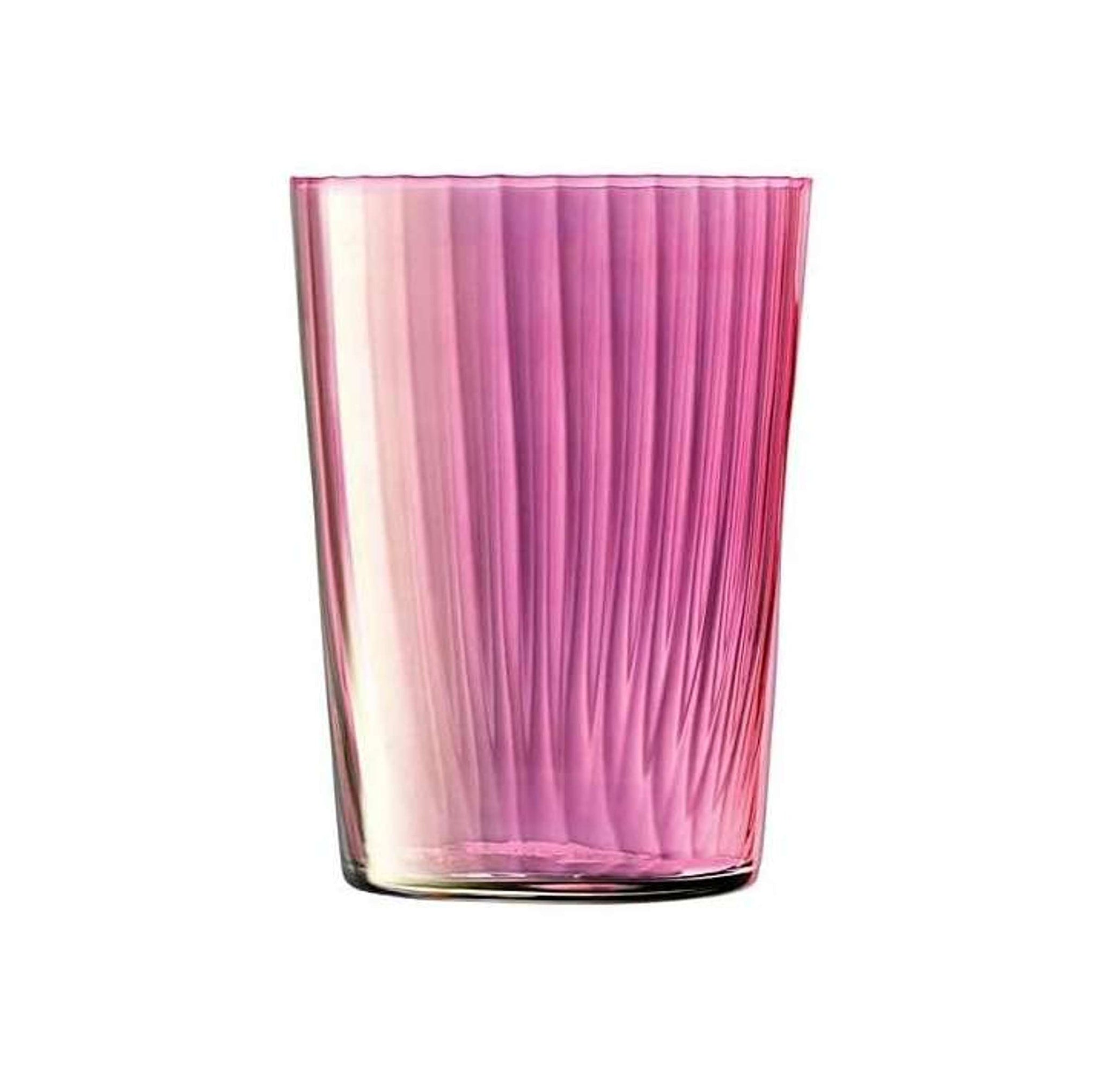 L.S.A. Verre tumbler Gems 56 Cl assorti rose - 4 pièces