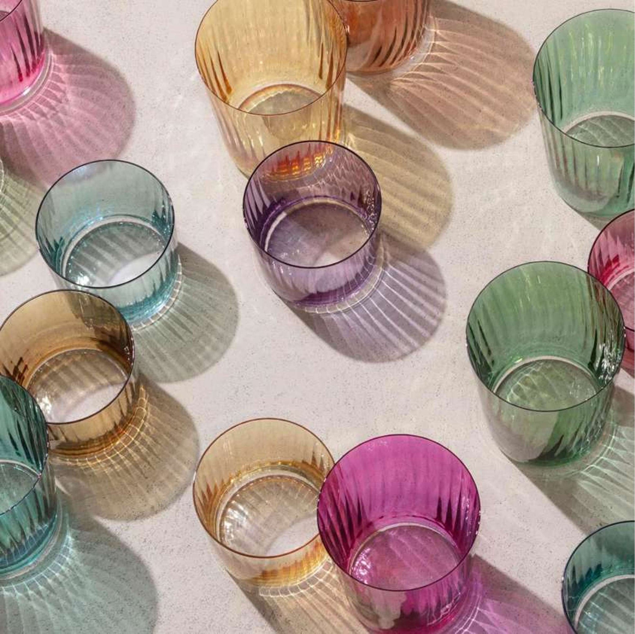 L.S.A. Verre tumbler Gems 56 Cl assorti rose - 4 pièces