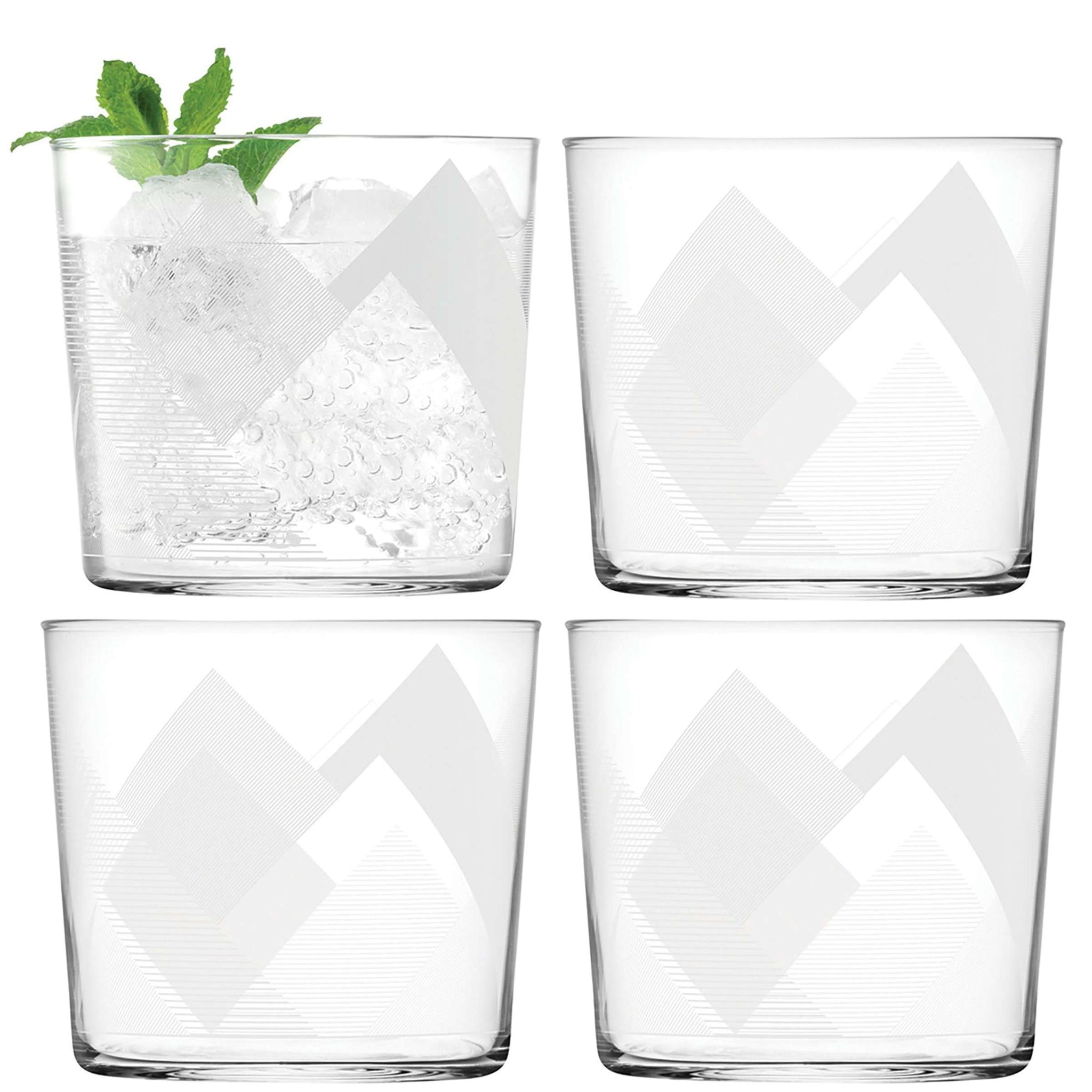 L.S.A. verre tumbler Peaks 31 Cl blanc - 4 pièces