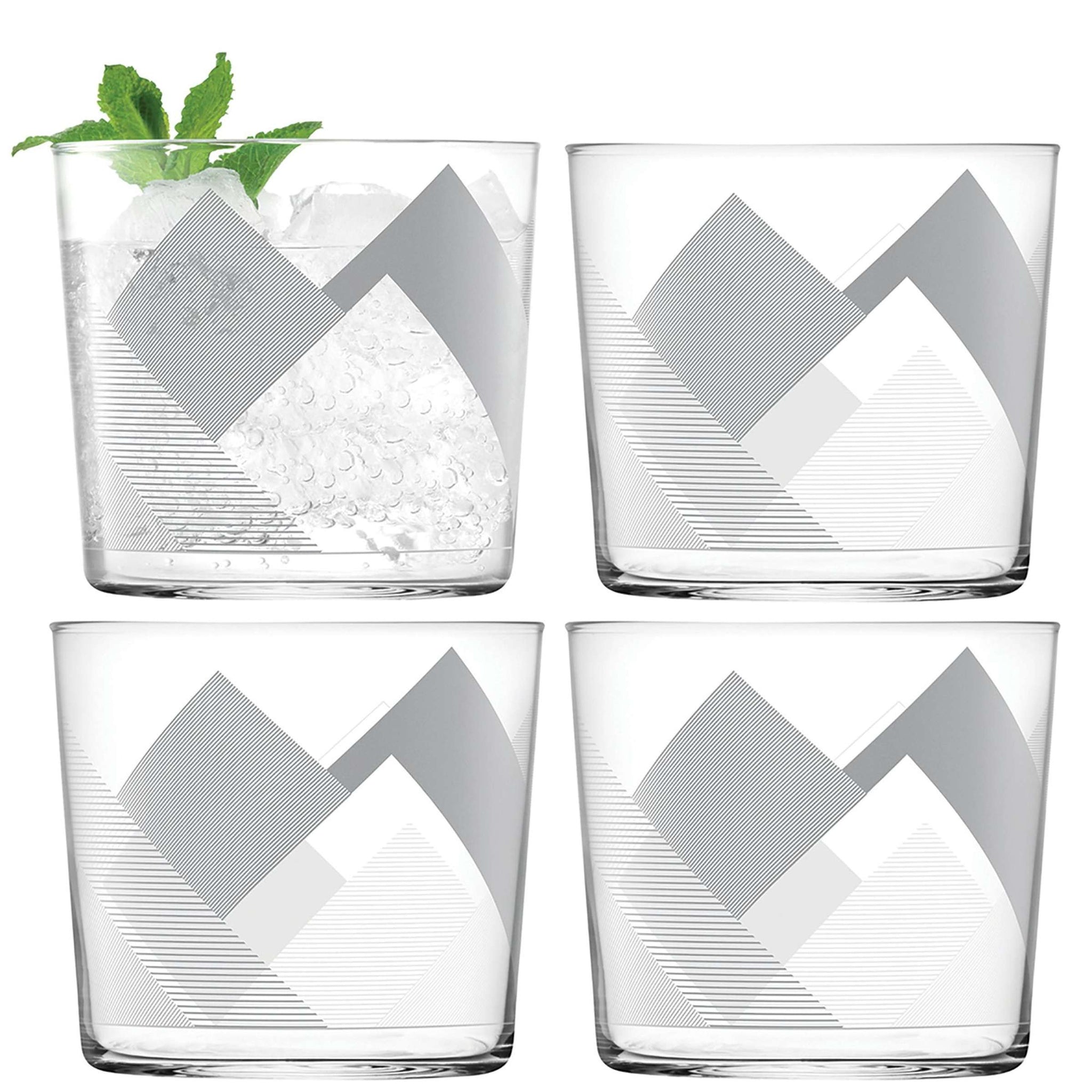 L.S.A. Verre tumbler Peaks 31 Cl gris - 4 pièces