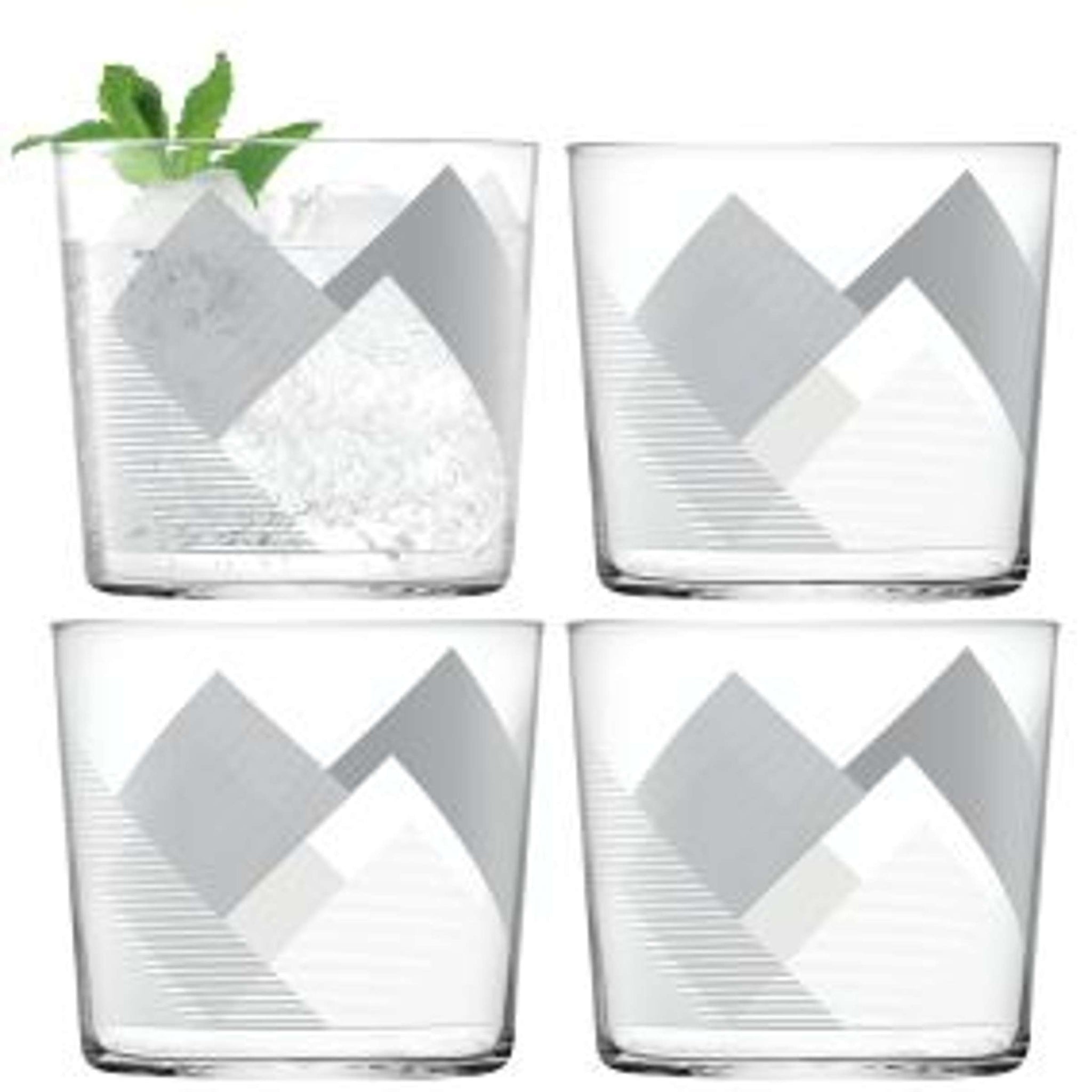 L.S.A. Verre tumbler Peaks 31 Cl gris - 4 pièces