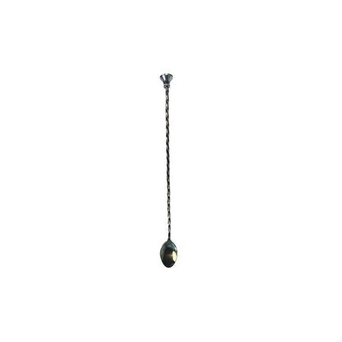 Rvs barlepel met gedraaide steel en masher