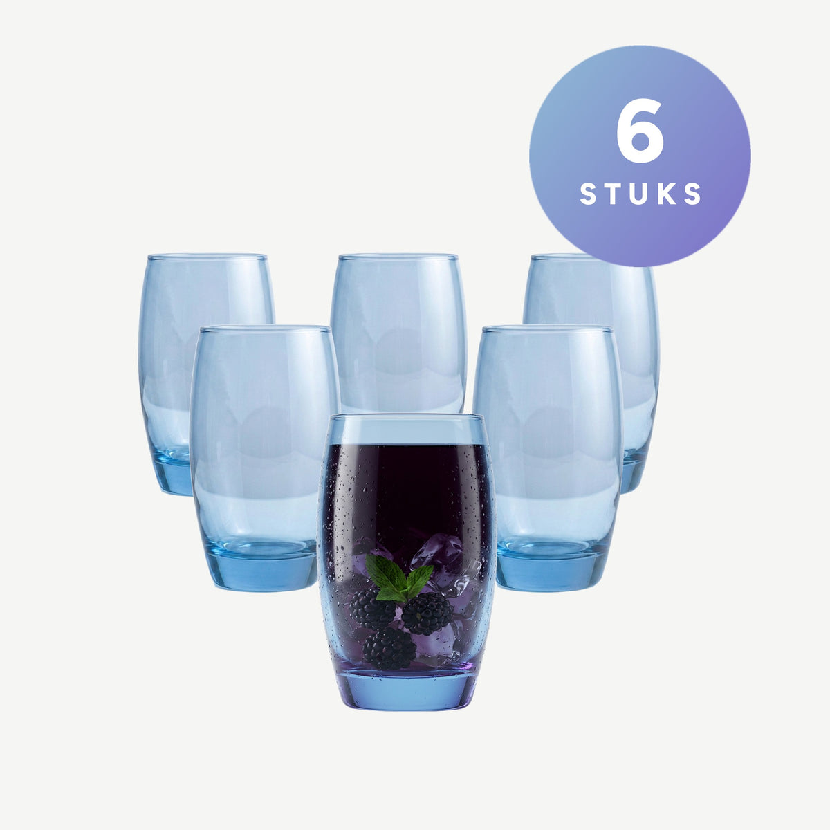 Set van 6 stuks Arcoroc Salto Longdrinkglas 35 Cl Blauw - 6 Stuks