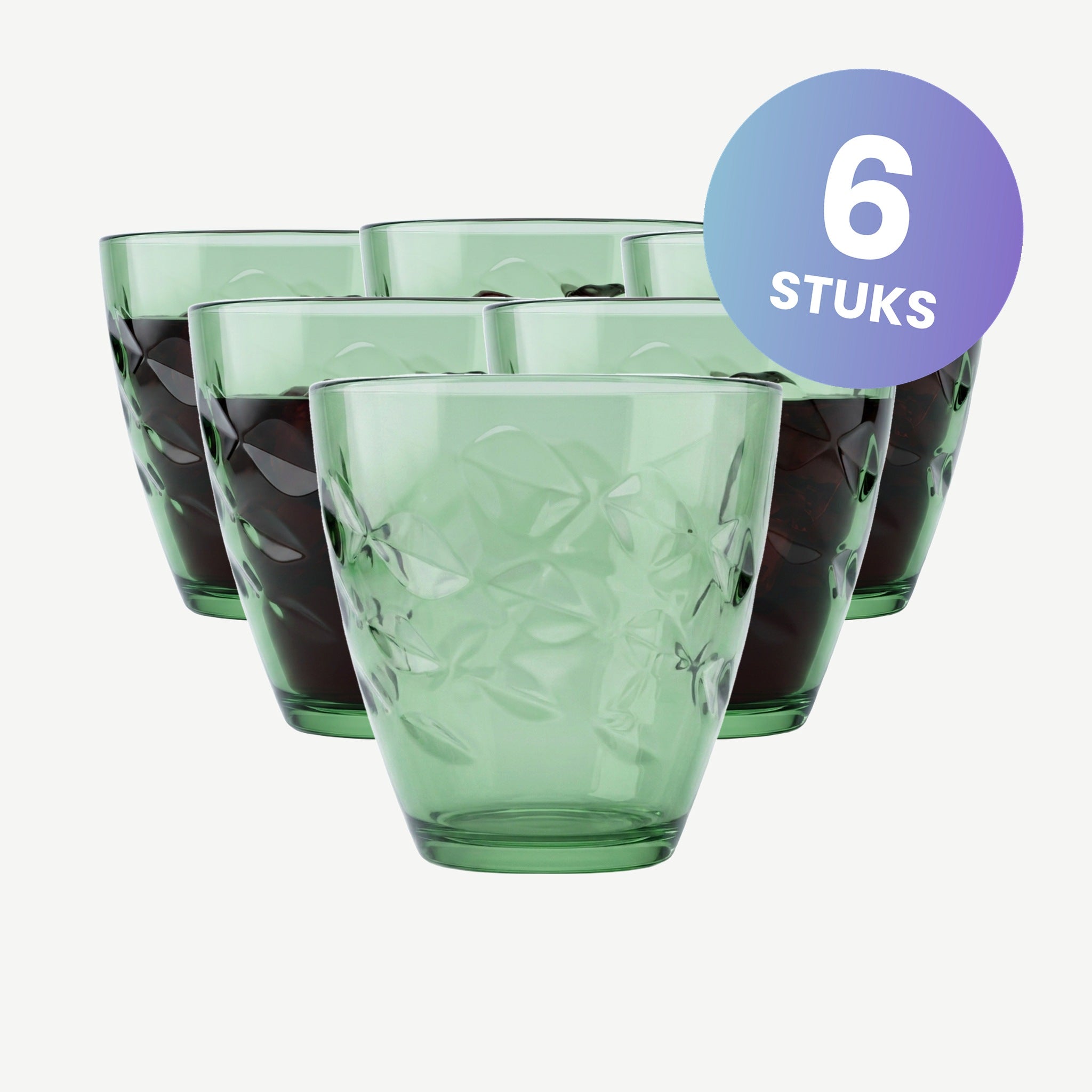 Bormioli Rocco Flora Tumbler 25 Cl Groen - set van 6 glazen