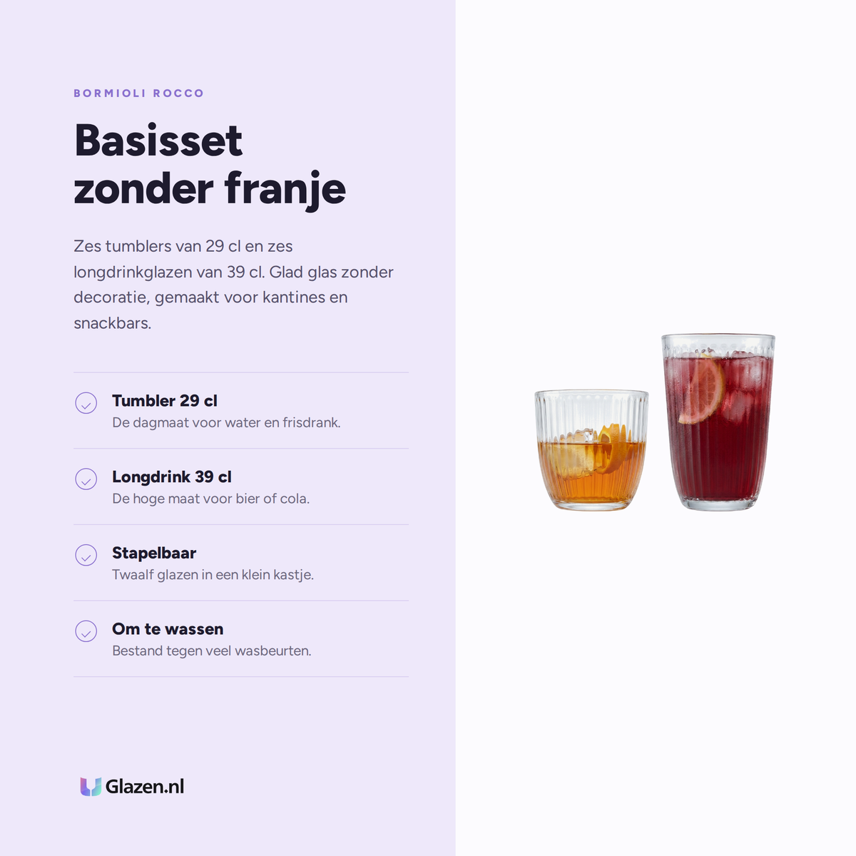 Eigenschappen van de Bormioli Rocco Line Basisset 12-Delig (Tumbler & Longdrink)