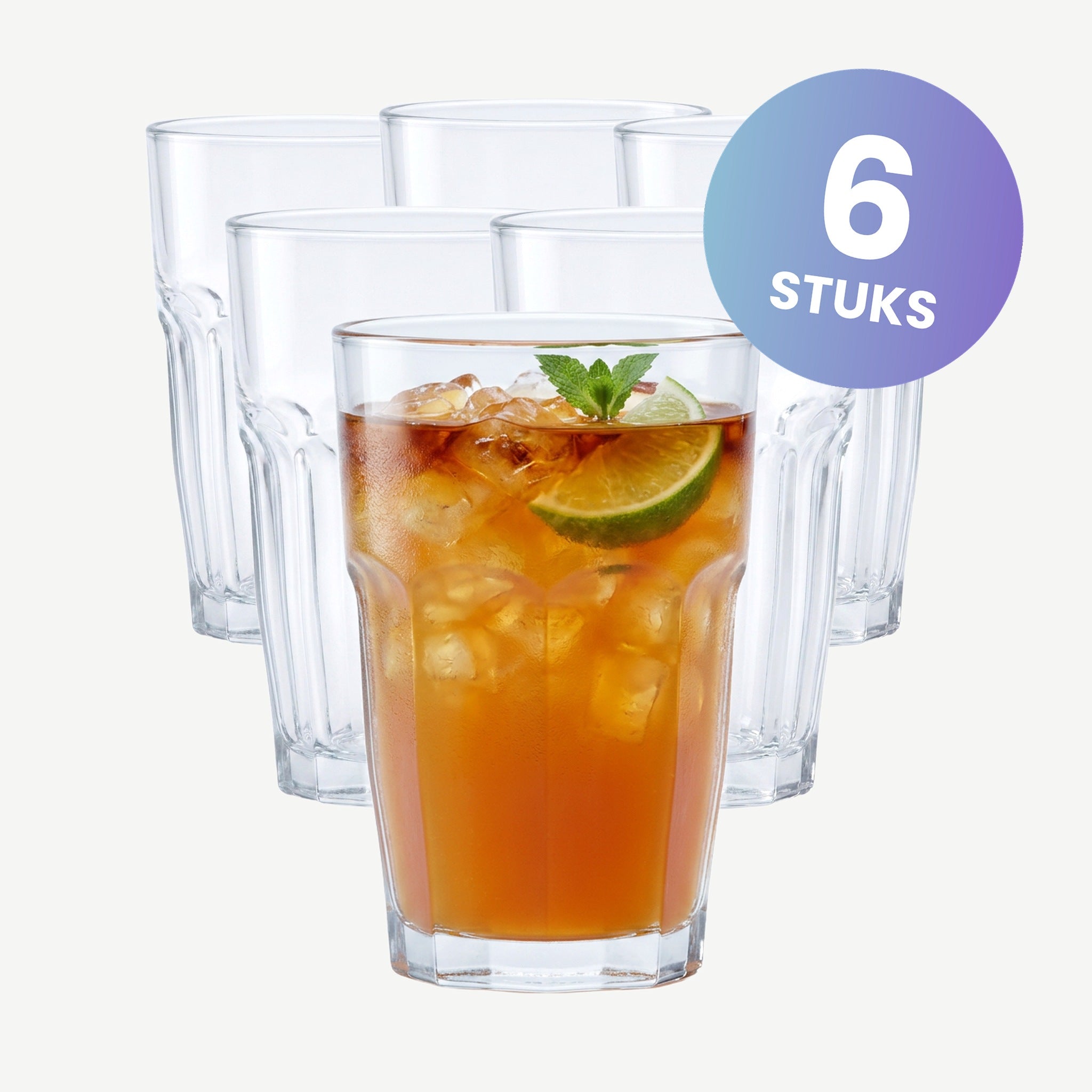 Bormioli Rocco Rock Bar Longdrinkglas 37 Cl - set van 6 glazen