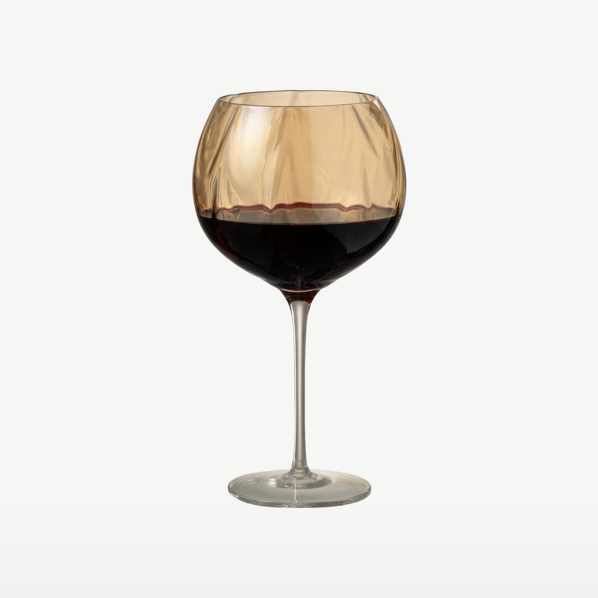 J-Line Wijnglas 50 Cl Onregelmatig Amber - Glazen.nl