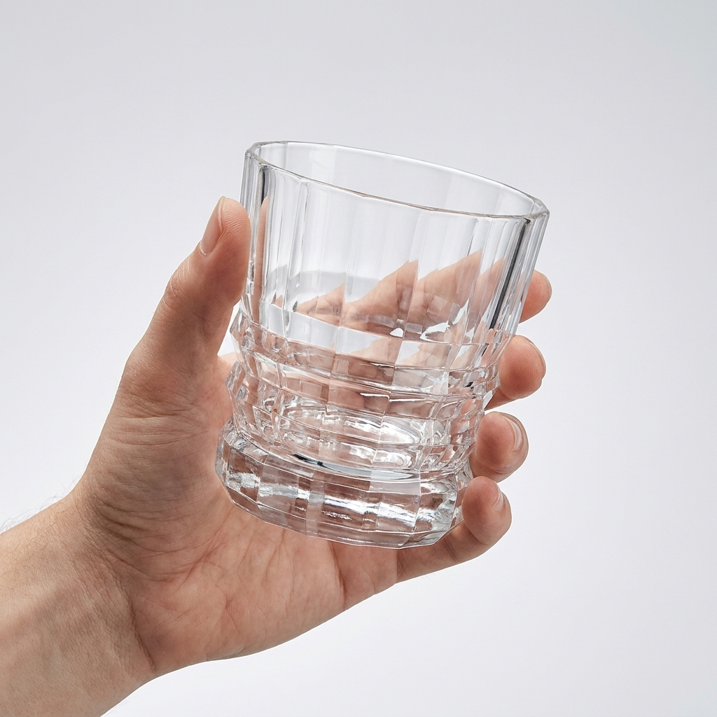 Arcoroc Louisiane tumbler 32 cl in hand voor formaatindicatie