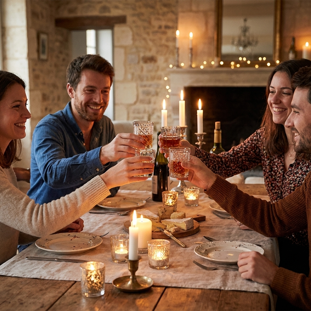 Proostmoment met La Rochère shotglazen bij Frans diner