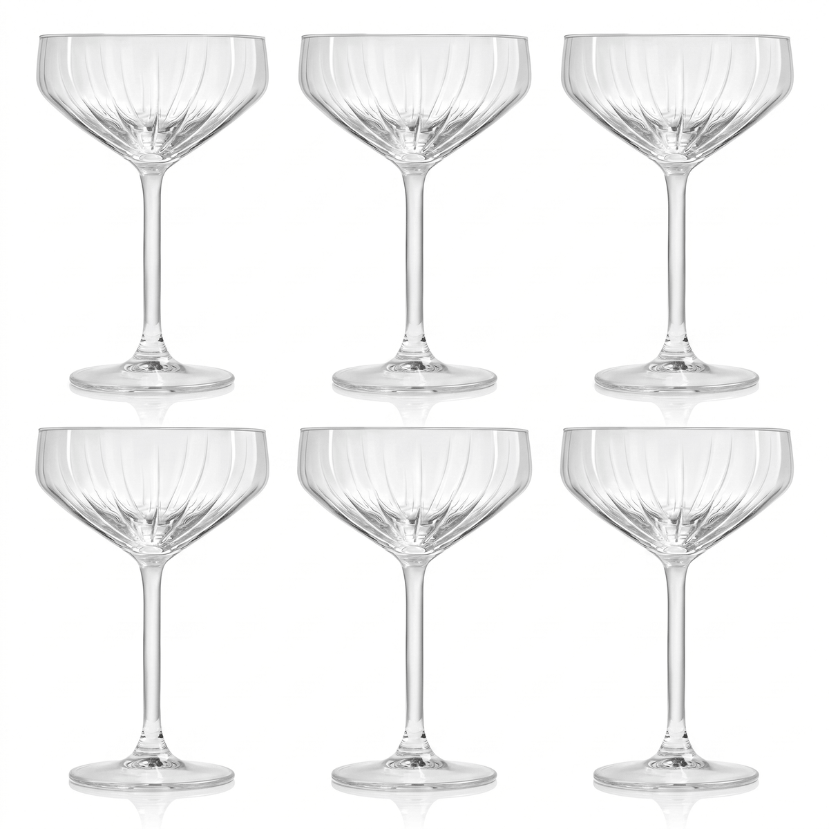Royal Leerdam Carré Optics Champagnecoupe 28,5 Cl - 6 Stuks - Glazen.nl