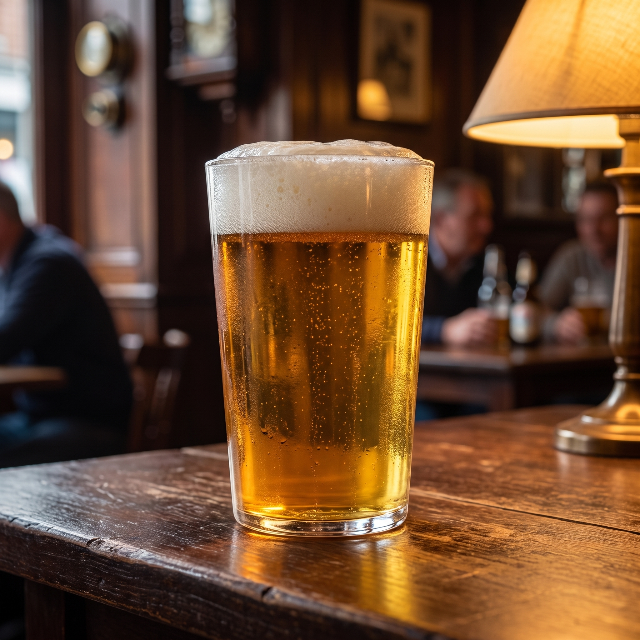 Bormioli Rocco Bodega bierglas 50 cl met blond bier in een bruin cafe