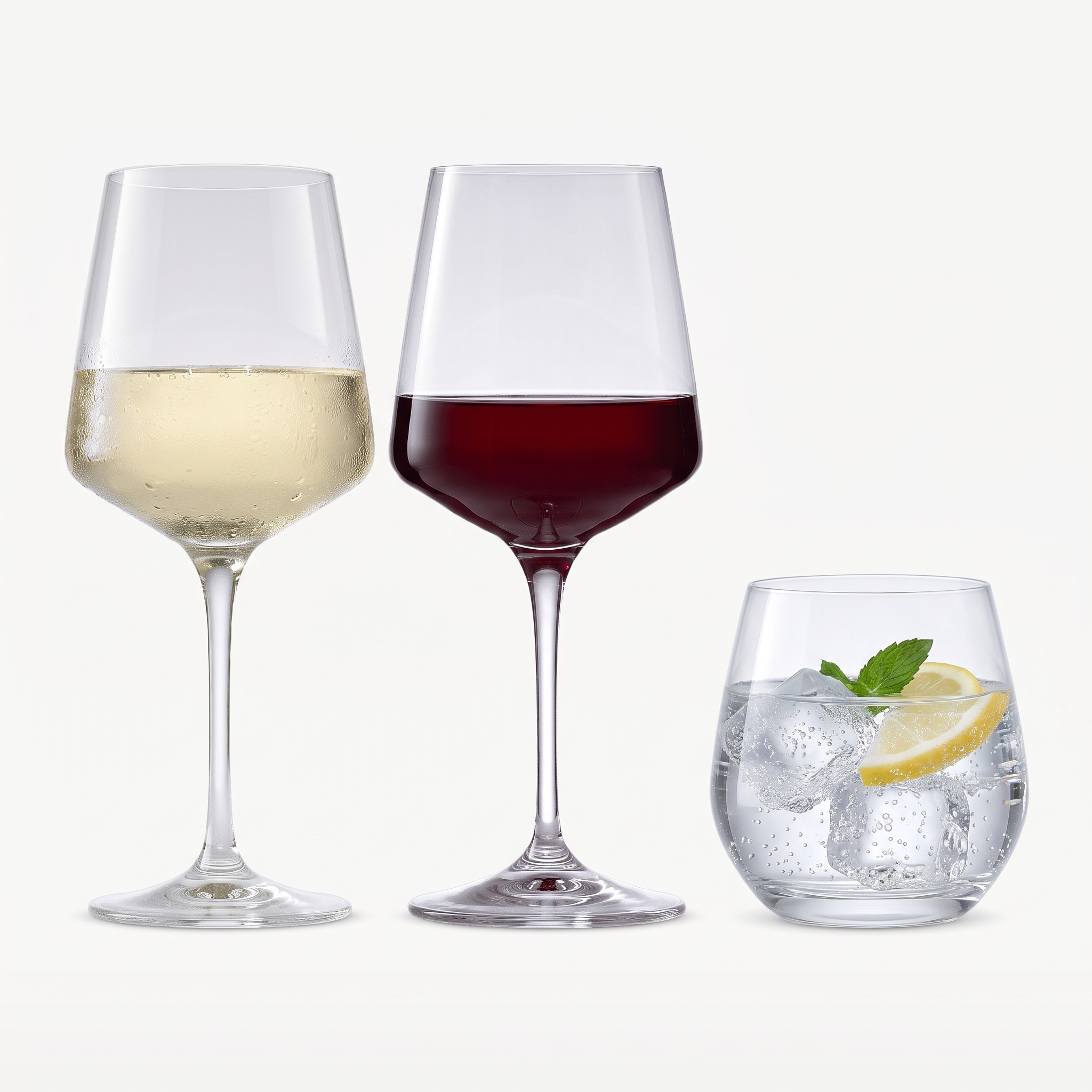 RCR Aria glazenset 18-delig: witte wijnglas 38 cl, rode wijnglas 46 cl en tumbler 38 cl