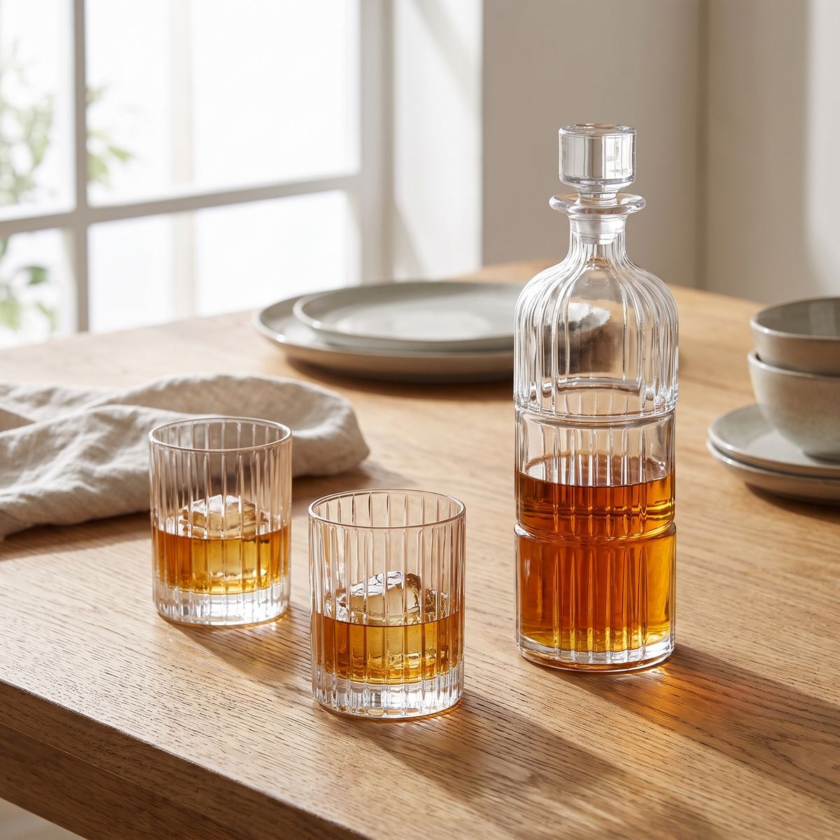 RCR Timeless Combo set op een eikenhouten eettafel