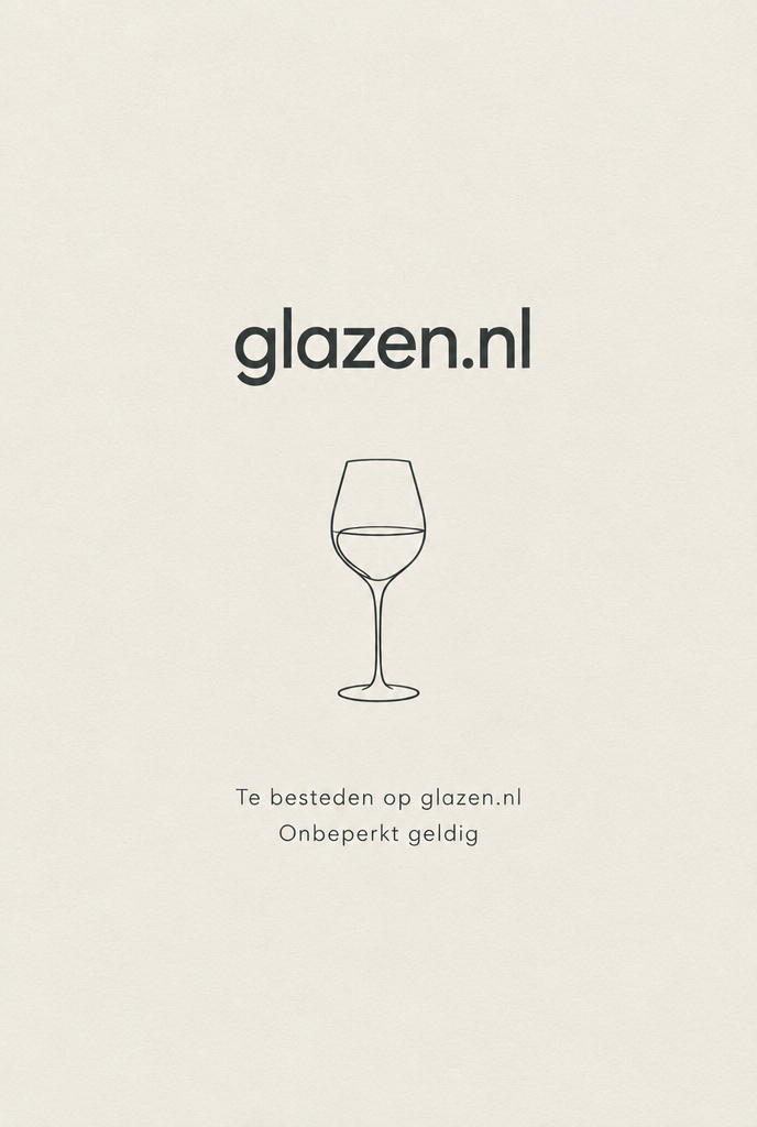 Achterkant cadeaukaart glazen.nl