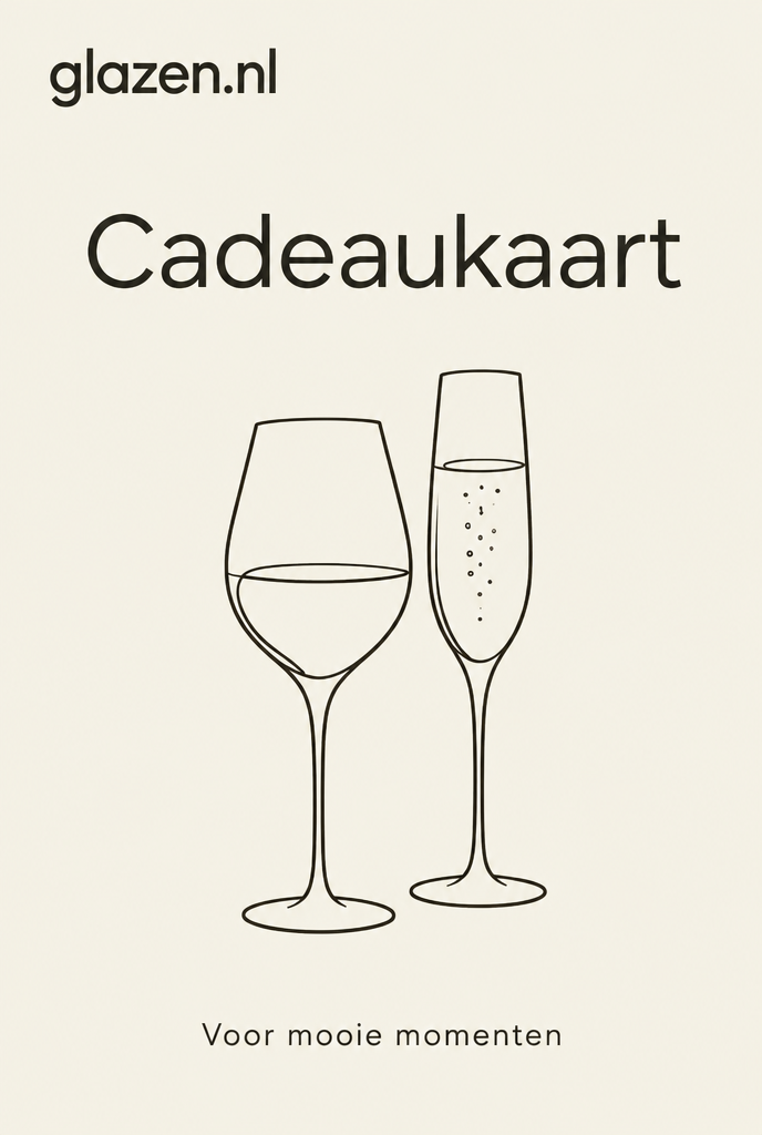 Voorkant cadeaukaart glazen.nl
