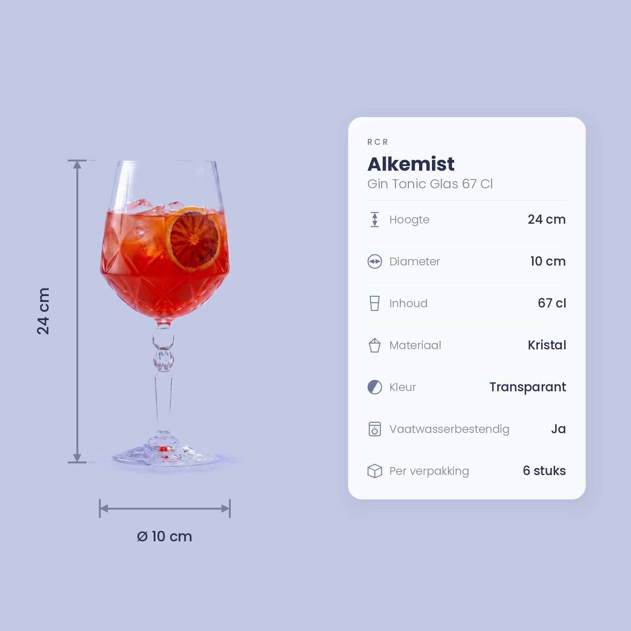 RCR Alkemist Gin Tonic Glas 67 Cl - 6 Stuks - Glazen.nl