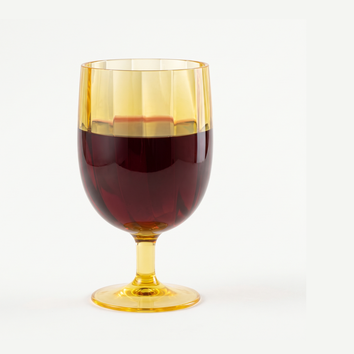 J-Line Wijnglas 31 Cl Onbreekbaar Geel - 6 Stuks gevuld