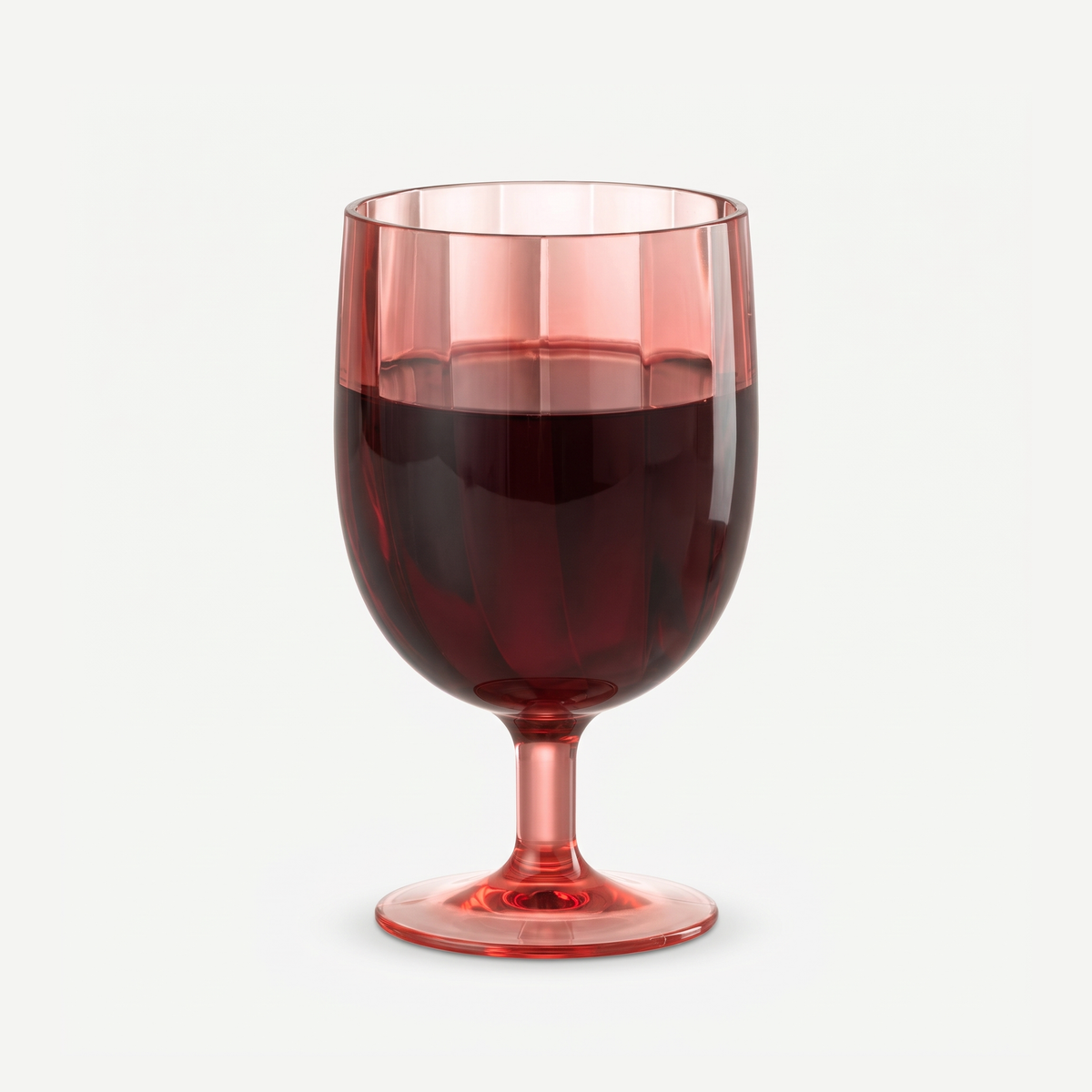 J-Line Wijnglas 31 Cl Onbreekbaar Rood - 6 Stuks gevuld