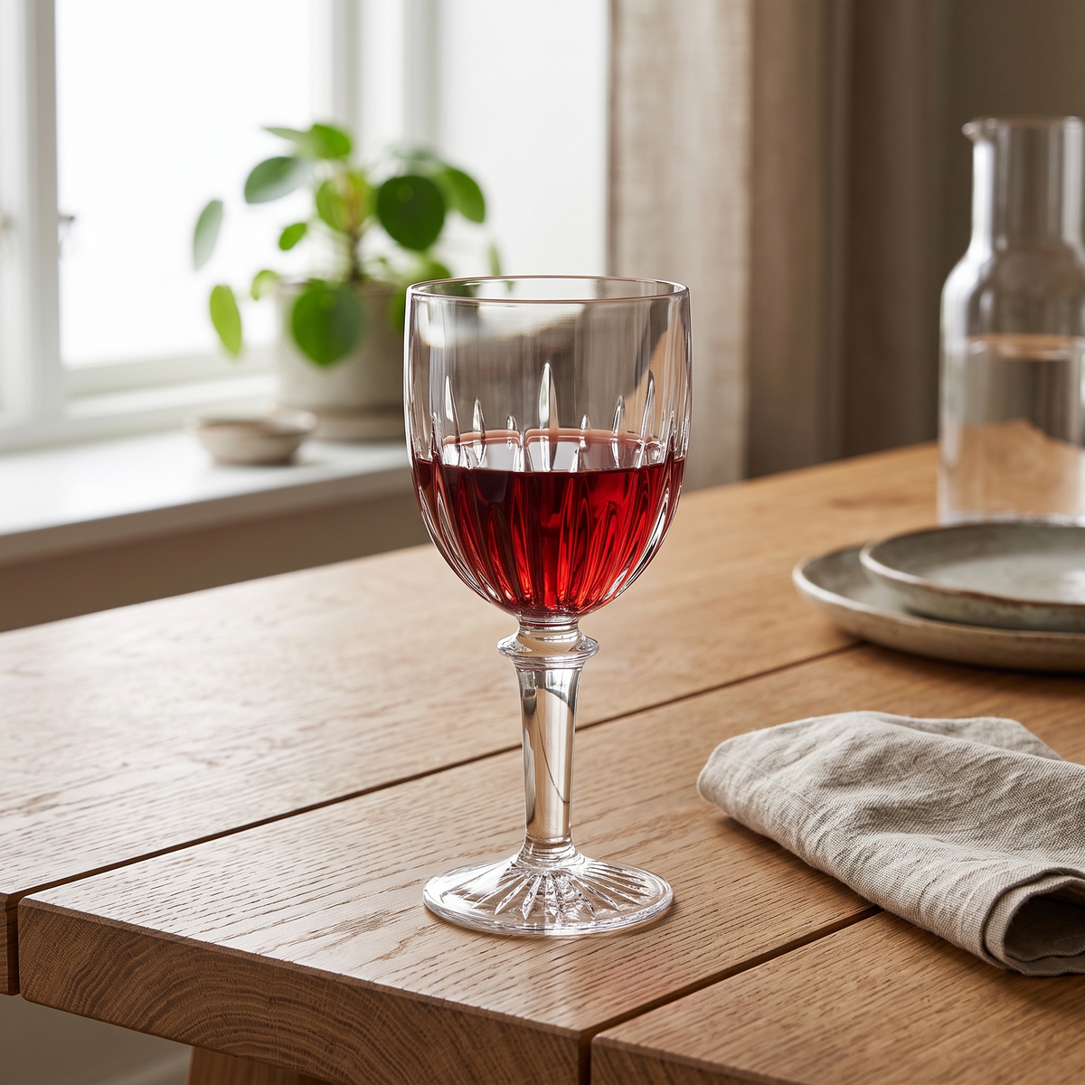J-Line Wijnglas 46,3 Cl Acryl Transparant - 4 Stuks, sfeerbeeld