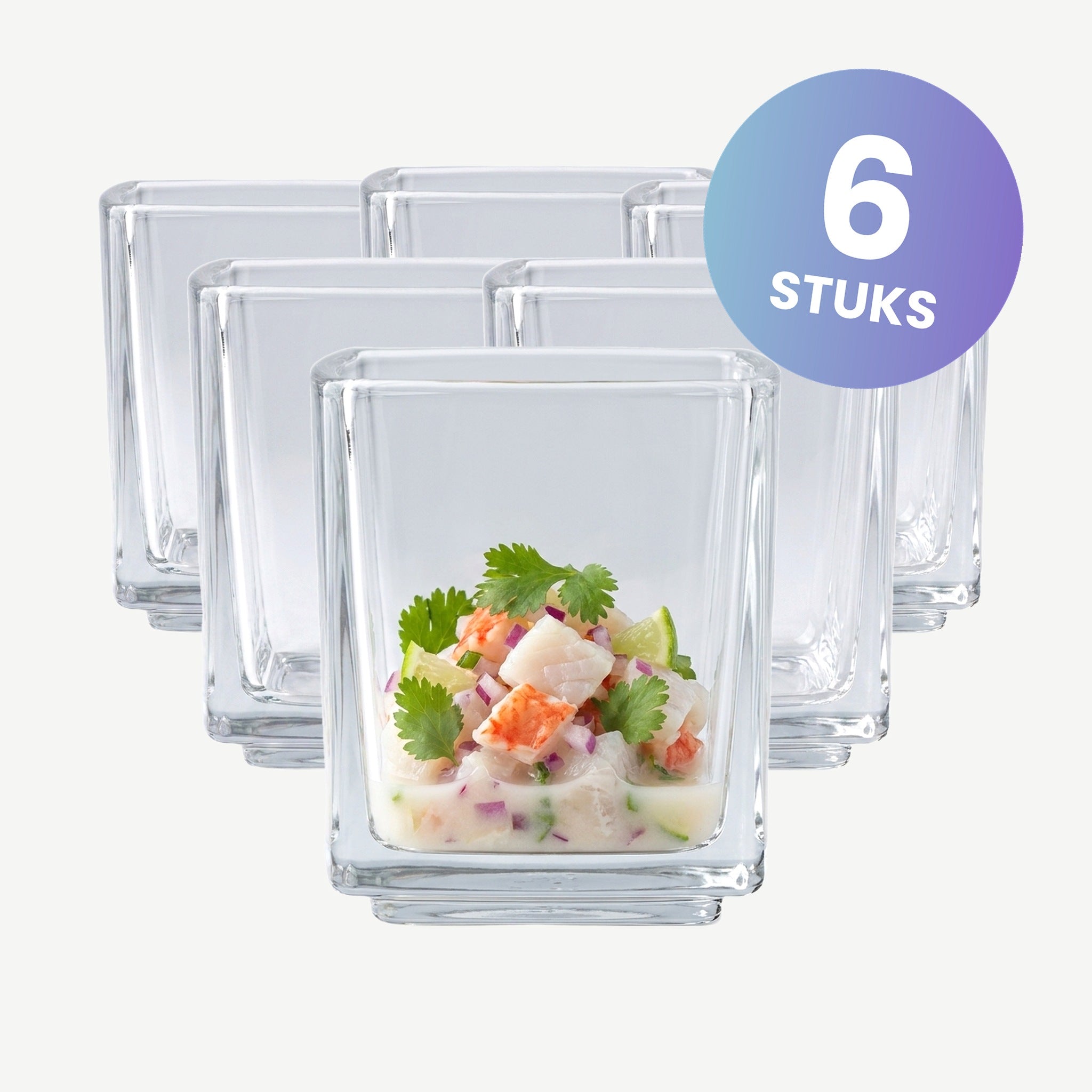 La Rochère Kube Amuse Schaaltje 10 Cl - set van 6 glazen