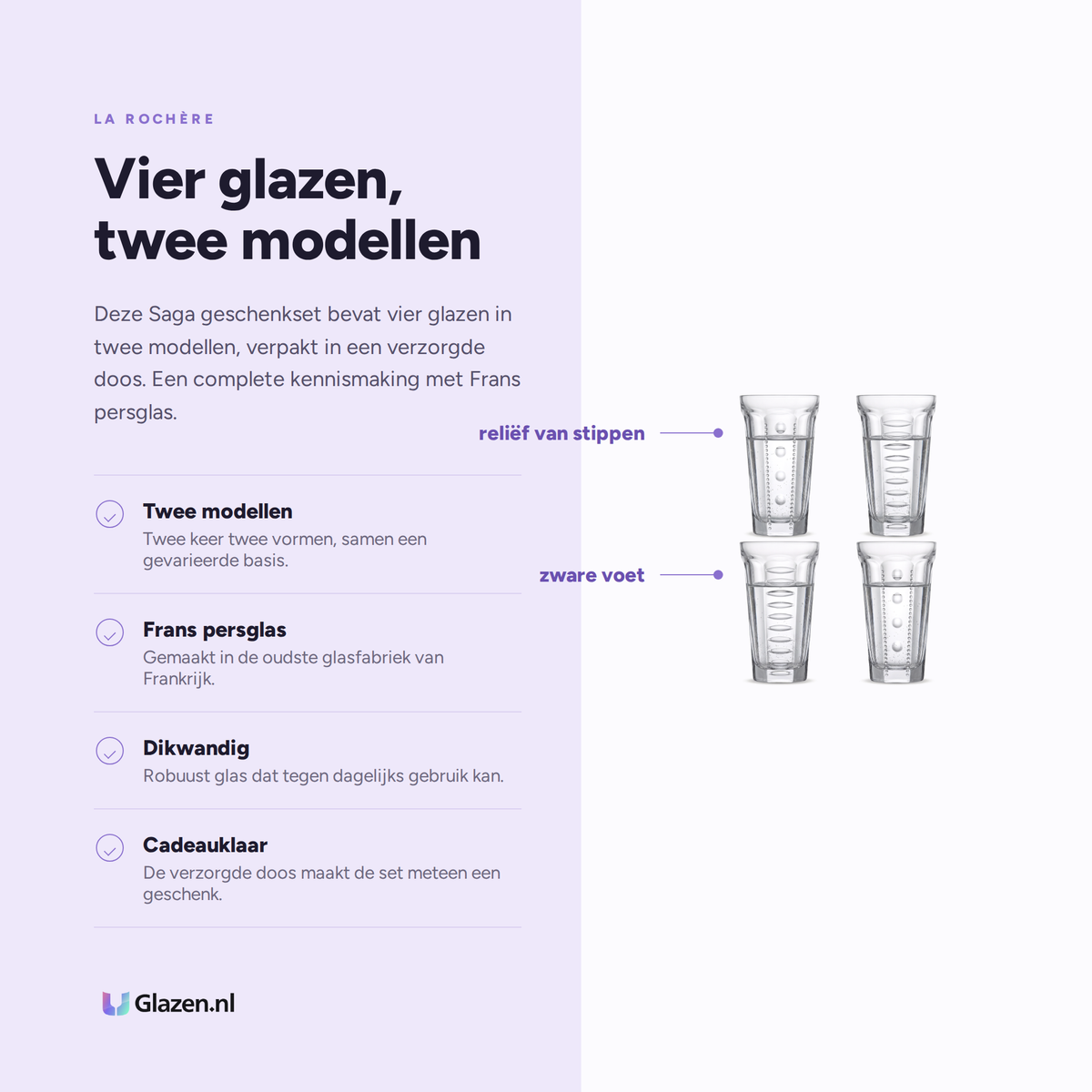 Eigenschappen van de La Rochère Saga geschenkset