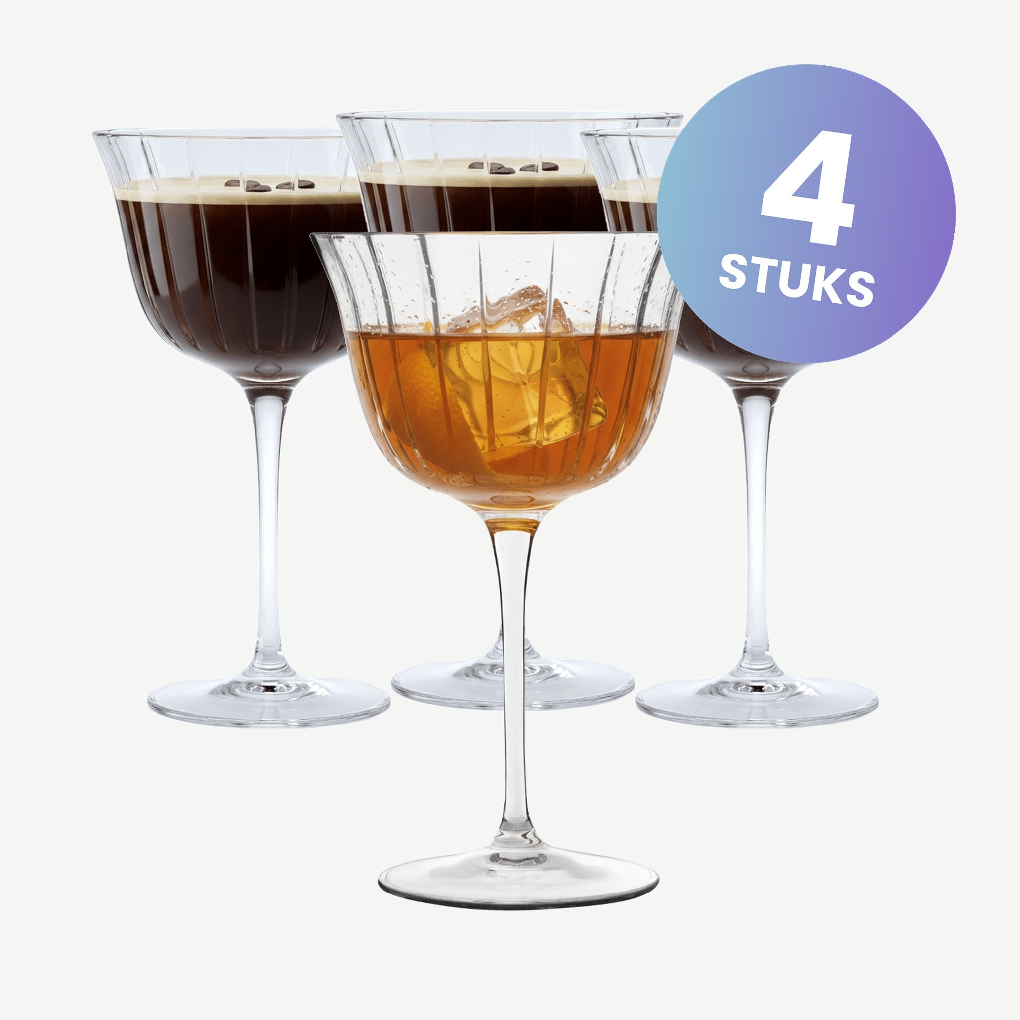 Luigi Bormioli Bach Cocktailglas 26 Cl Retro Fizz - set van 4 glazen