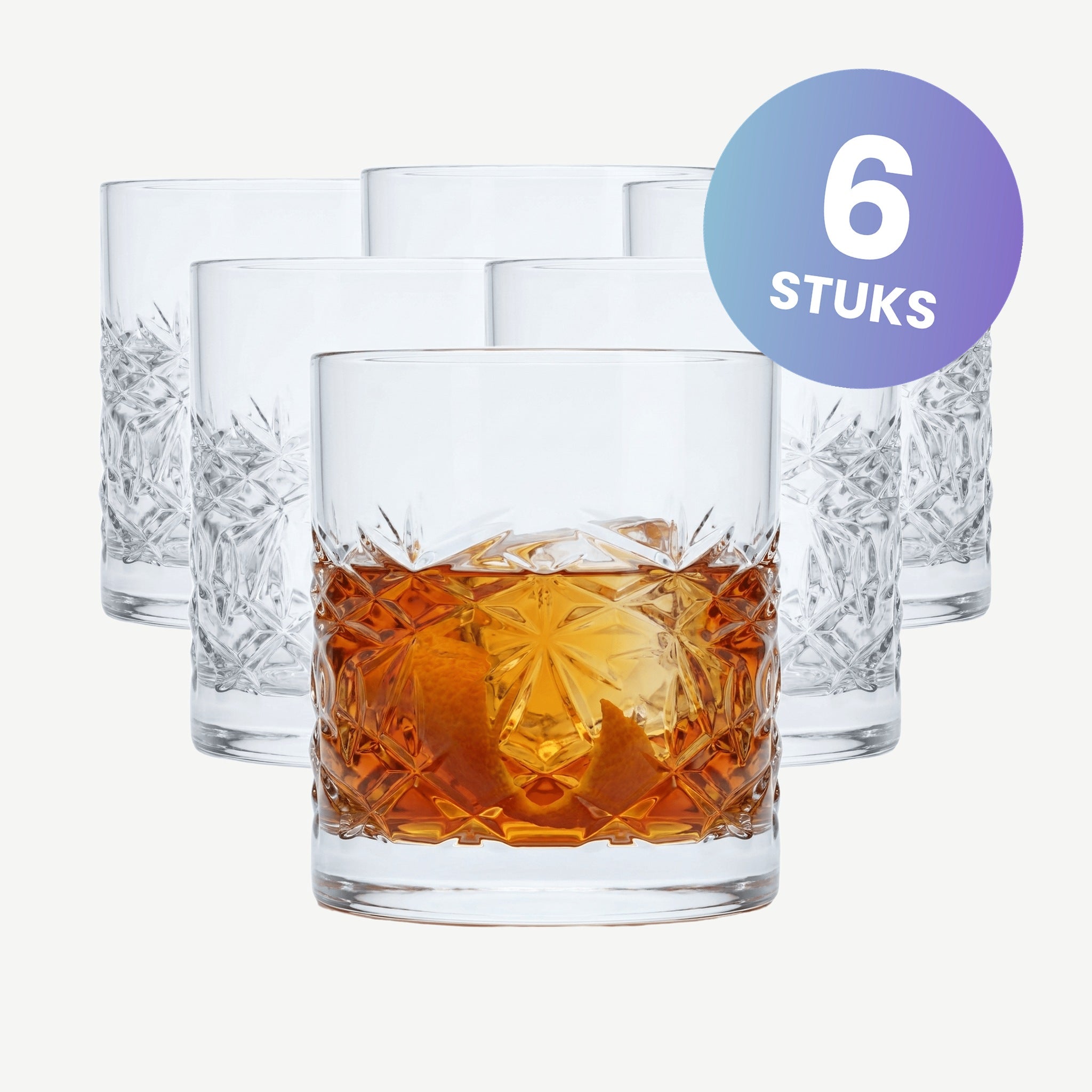 Luigi Bormioli Mixology Textures D.O.F. 38 Cl - set van 6 glazen