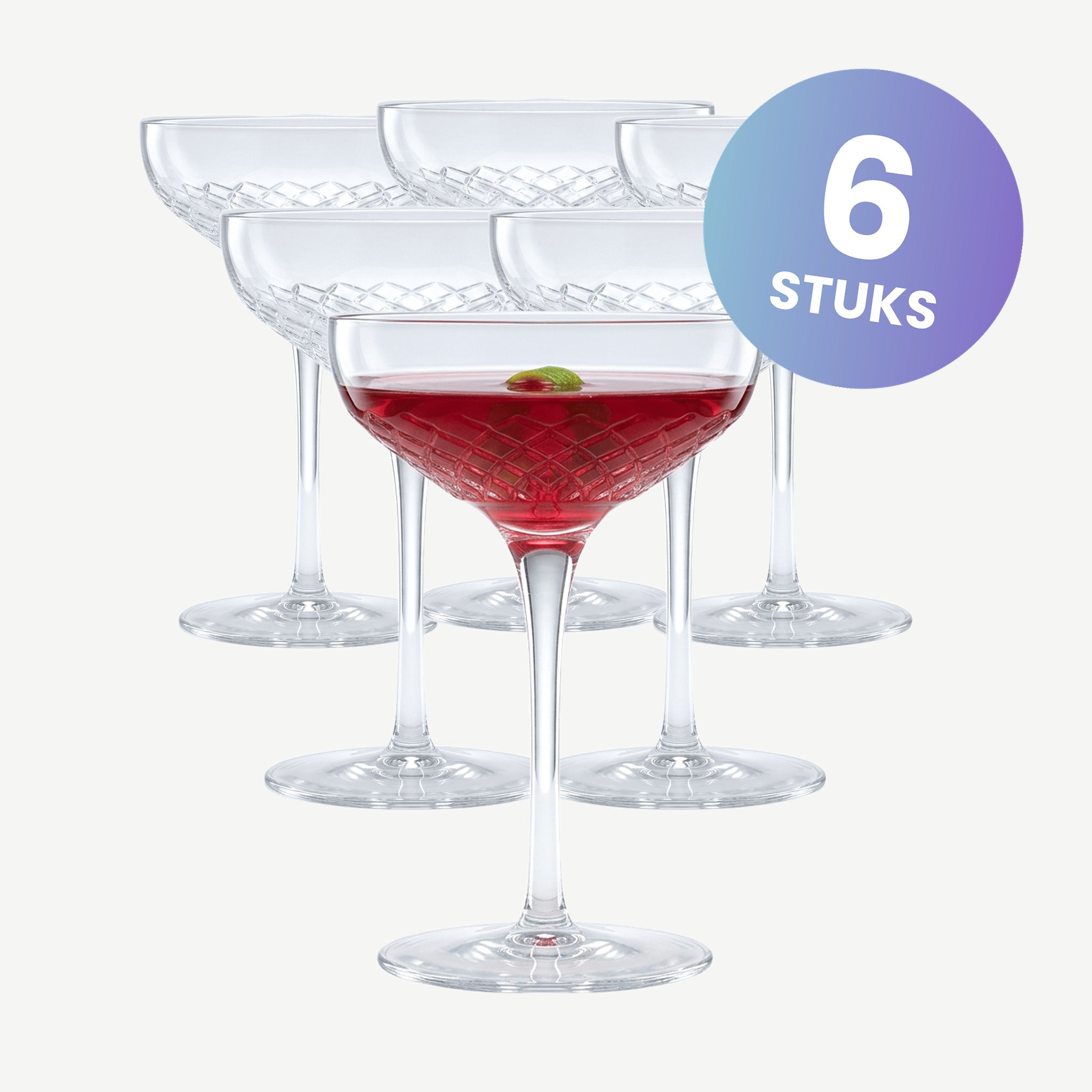 Luigi Bormioli Roma 1960 Cocktailglas Coppa 30 Cl - set van 6 glazen